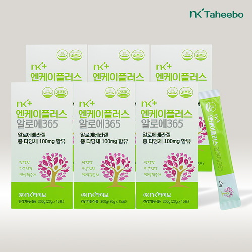 NK타히보 NK플러스 알로에365 젤리스틱 [3개월분] (20g X 15포 6BOX) 기능성 면역력 장 피부 타히보